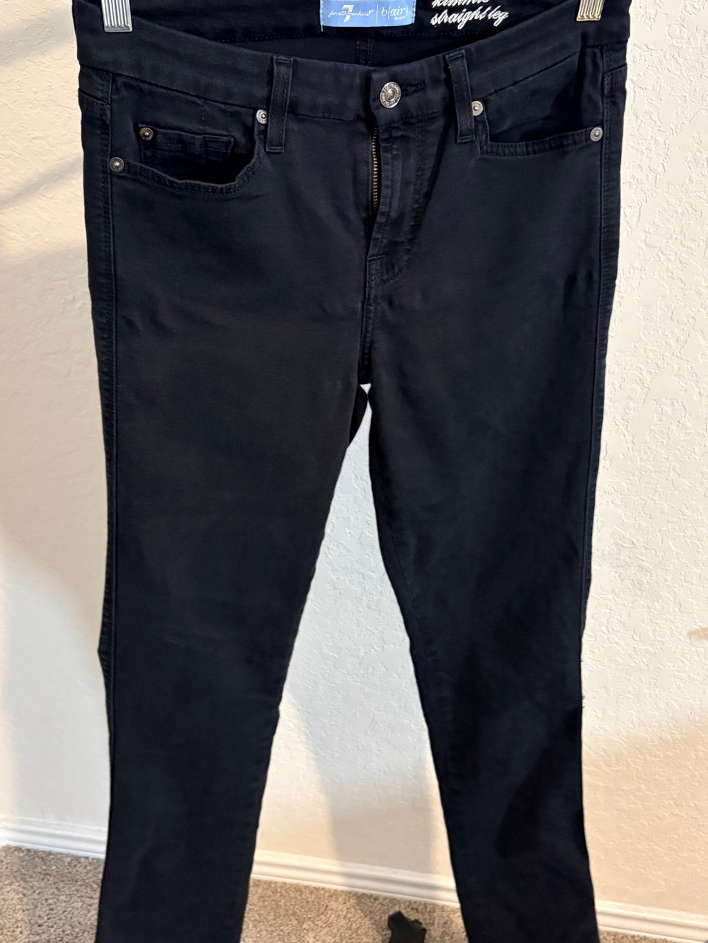 7 For All Mankind Black Skinny Jeans